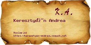 Keresztyén Andrea névjegykártya