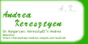 andrea keresztyen business card
